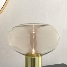 Sarah Glass and Brass Table Lamp - thumbnail 4