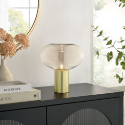 Sarah Glass and Brass Table Lamp