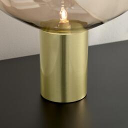Furniturebox Sarah Glass and Table Lamp, Metal in Brass - Size: 23x25x23 cm - thumbnail 3