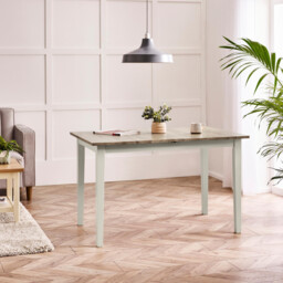 Salcombe White & Grey Wood Extending 6 Seater Dining Table - thumbnail 2
