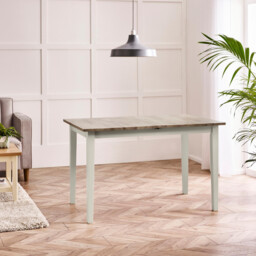 Salcombe White & Grey Wood Extending 6 Seater Dining Table - thumbnail 4