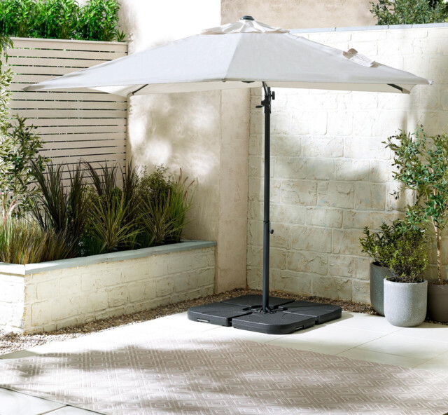 Cantilever Cream Square Garden Parasol Only (No Base) - image 1