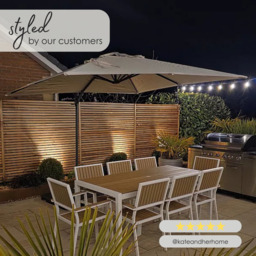 Cantilever Cream Square Garden Parasol Only (No Base) - thumbnail 4
