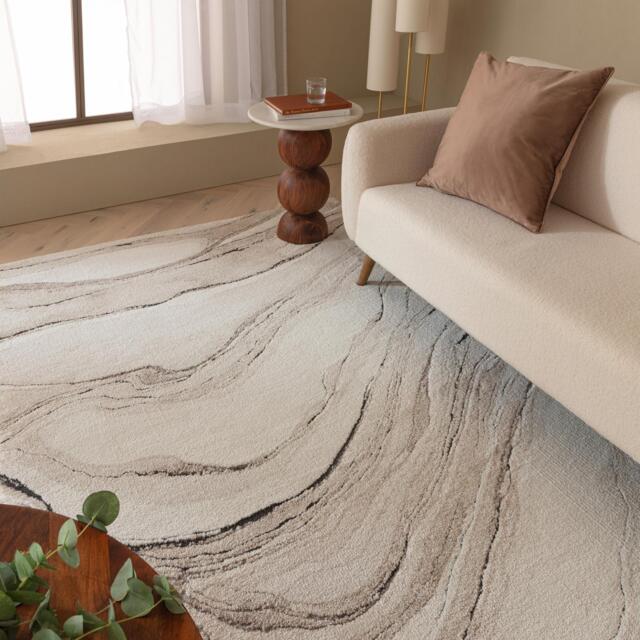 Quartz Beige Marbled Rug - image 1