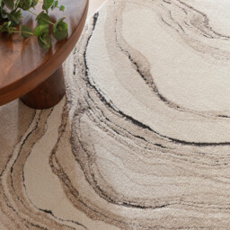Quartz Beige Marbled Rug - thumbnail 2
