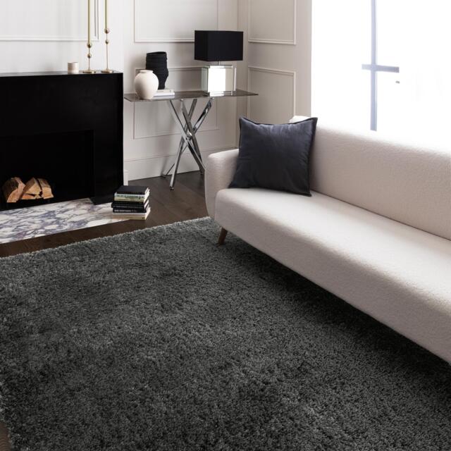 Selby Charcoal Grey Shaggy Rug - image 1