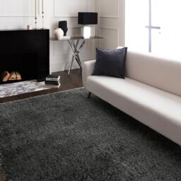 Selby Charcoal Grey Shaggy Rug - thumbnail 1