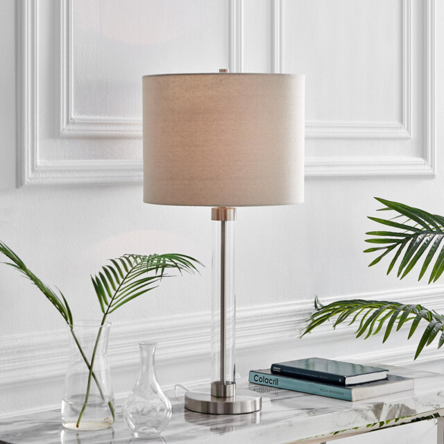 Esme Glass and Grey Table Lamp - image 1