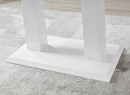 Imperia Rectangular White High Gloss 6 Seater Dining Table - thumbnail 3