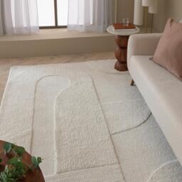 Rift Cream Carved Arches Rug