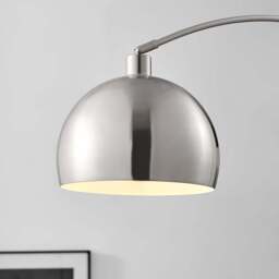 Furniturebox Holden Arc Standing Floor Lamp, Metal in Silver - Size: 110x198x35 cm - thumbnail 5