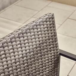 Furniturebox Algarve 2 Seat Garden Bistro Set, Rattan in Grey - Size: 60x80x62 cm - thumbnail 7