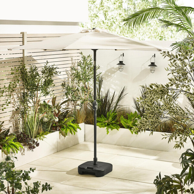 Vertical Cream Garden Parasol Only (No Base) - image 1