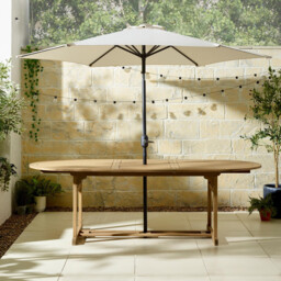 Vertical Cream Garden Parasol Only (No Base) - thumbnail 3