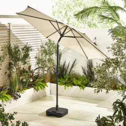 Vertical Cream Garden Parasol Only (No Base) - thumbnail 2