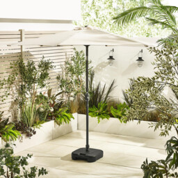 Vertical Cream Garden Parasol Only (No Base) - thumbnail 1