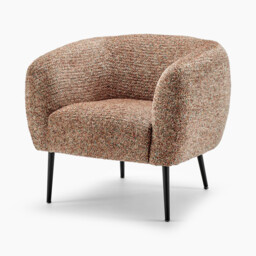 Veda Orange Fabric Accent Tub Chair - thumbnail 3