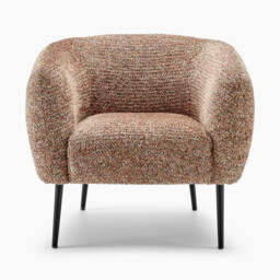 Veda Orange Fabric Accent Tub Chair - thumbnail 4
