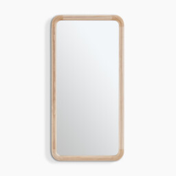 Rowena Oak Wood Small 80x40cm Rectangle Wall Mirror - thumbnail 3