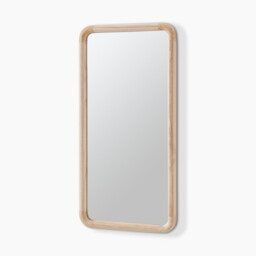 Rowena Oak Wood Small 80x40cm Rectangle Wall Mirror - thumbnail 4
