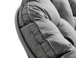 Furniturebox Garden Papasan Moon Chair, Rattan in Grey - Size: 114x85x104 cm - thumbnail 6