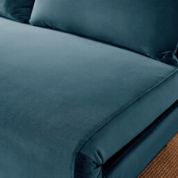 Bobby Blue Velvet Double Folding Sofa Bed - thumbnail 4