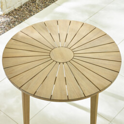 Tari & Asa Wood 4 Seat Round Table Garden Dining Set - thumbnail 3