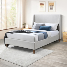 Hana Bed Frame in Cream Recycled Fabric
