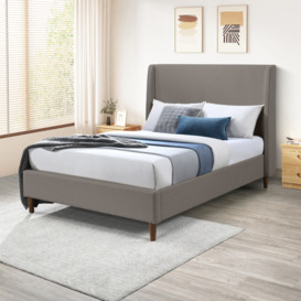 Hana Bed Frame in Taupe Recycled Fabric