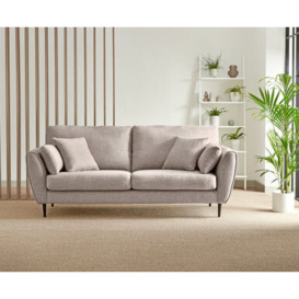 Ida 3 Seater Oatmeal Grey-Beige Recycled Fabric Sofa
