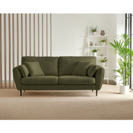 Ida 3 Seater Green Recycled Fabric Sofa