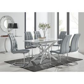 Lira 120 Extending Dining Table and 6 Murano Chairs