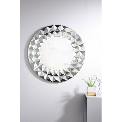 Luna Small/Medium Silver Round Wall Mirror