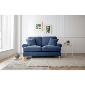 Elsie Luxury Navy Blue Velvet 2 Seater Sofa