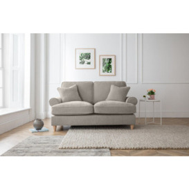 Elsie Luxury 'Putty' Beige Velvet 2 Seater Sofa