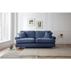 Elsie Luxury Navy Blue Velvet 3 Seater Sofa