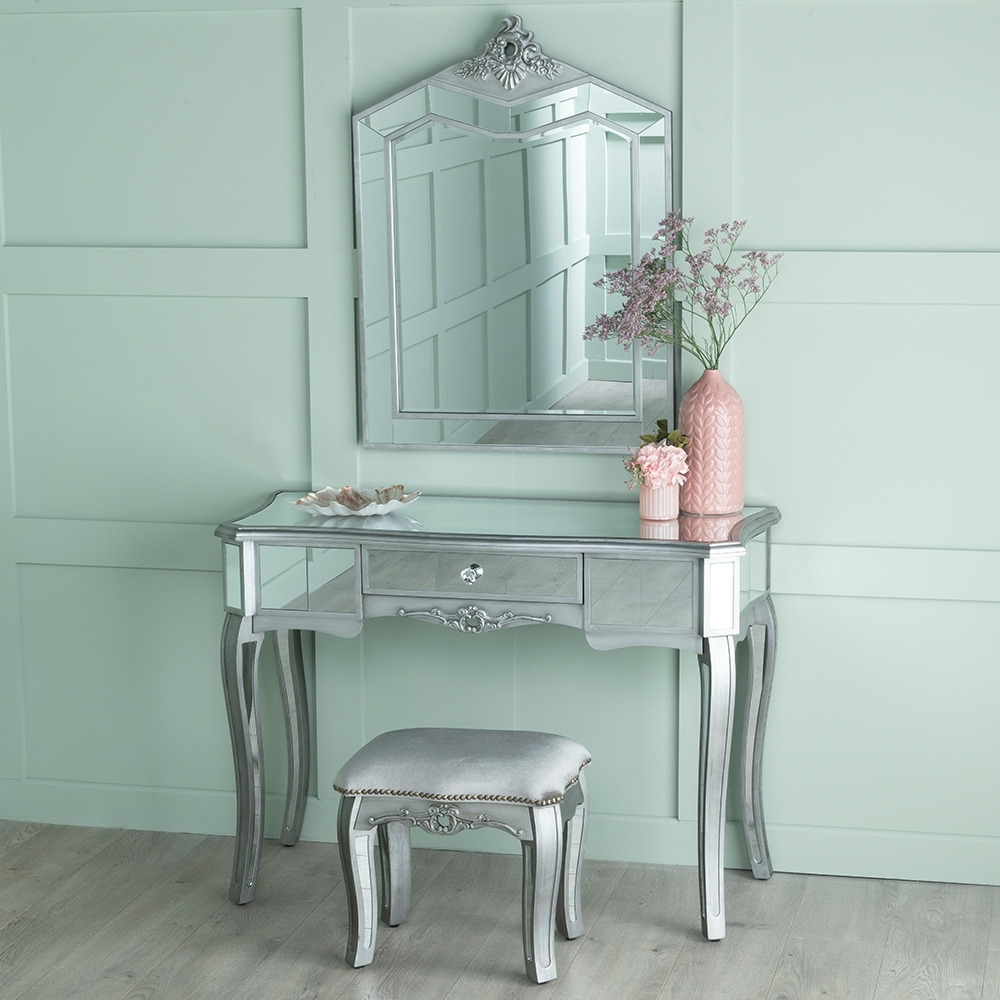 Tenafly French Mirrored Dressing Table by Furntastic | uFurnish.com