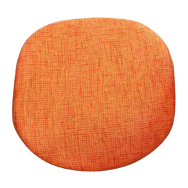 Fusion Living Textured Orange Chelsea Side Chair Cushion