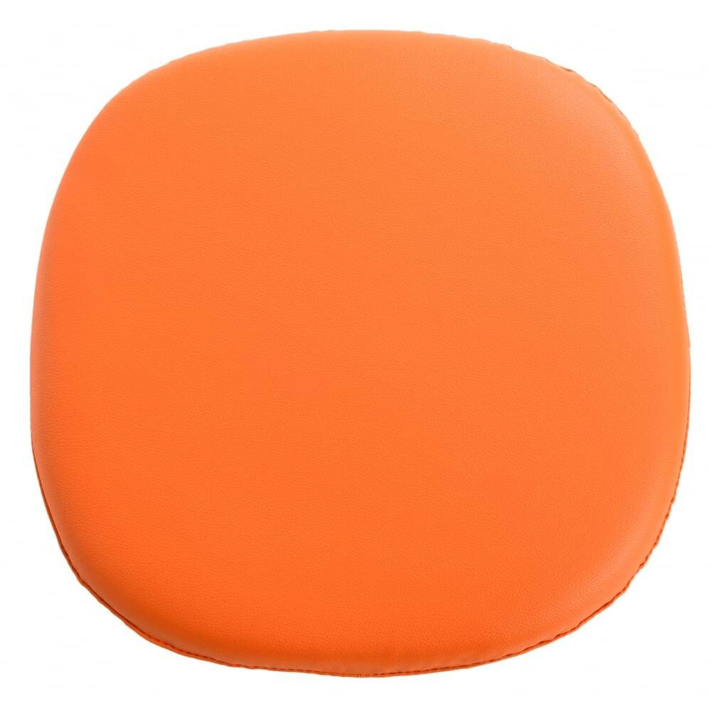 Fusion Living Orange PU Chelsea Side Chair Cushion