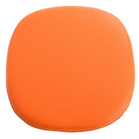 Fusion Living Orange PU Chelsea Side Chair Cushion