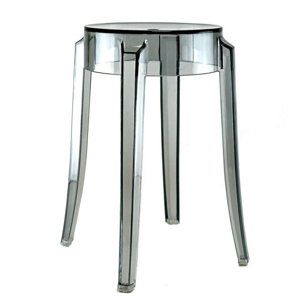 Fusion Living Ghost Style Low Stool Smoke Grey - 46.5cm