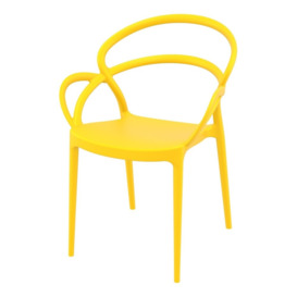 Fusion Living Mila Stackable Yellow Plastic Armchair Colour: Yellow