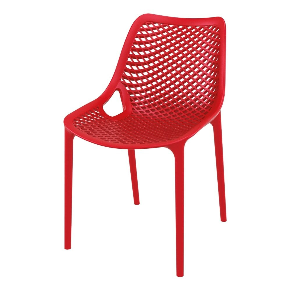 Fusion Living Air Plastic Red Stackable Side Chair Colour: Red