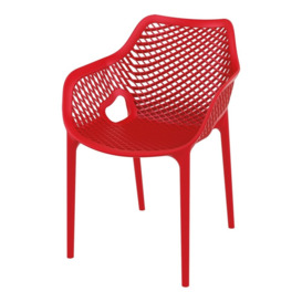 Fusion Living Air Plastic Red Stackable Armchair Colour: Red