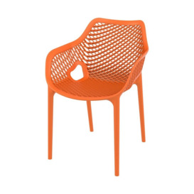 Fusion Living Air Plastic Orange Stackable Armchair Colour: Orange