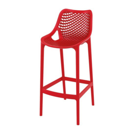 Fusion Living Air Plastic Red Bar Stool Colour: Red