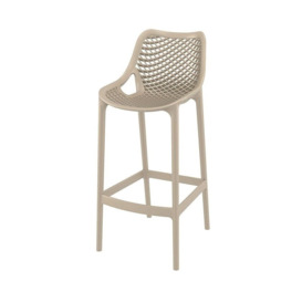 Fusion Living Air Plastic Taupe Bar Stool Colour: Taupe