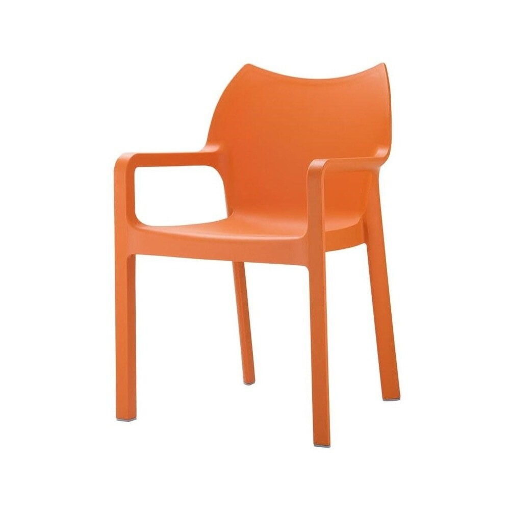 Fusion Living Diva Orange Plastic Armchair Colour: Orange