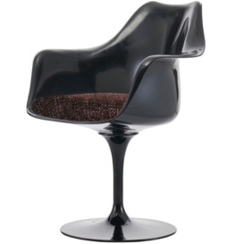 Fusion Living Black And Textured Brown Chelsea Armchair