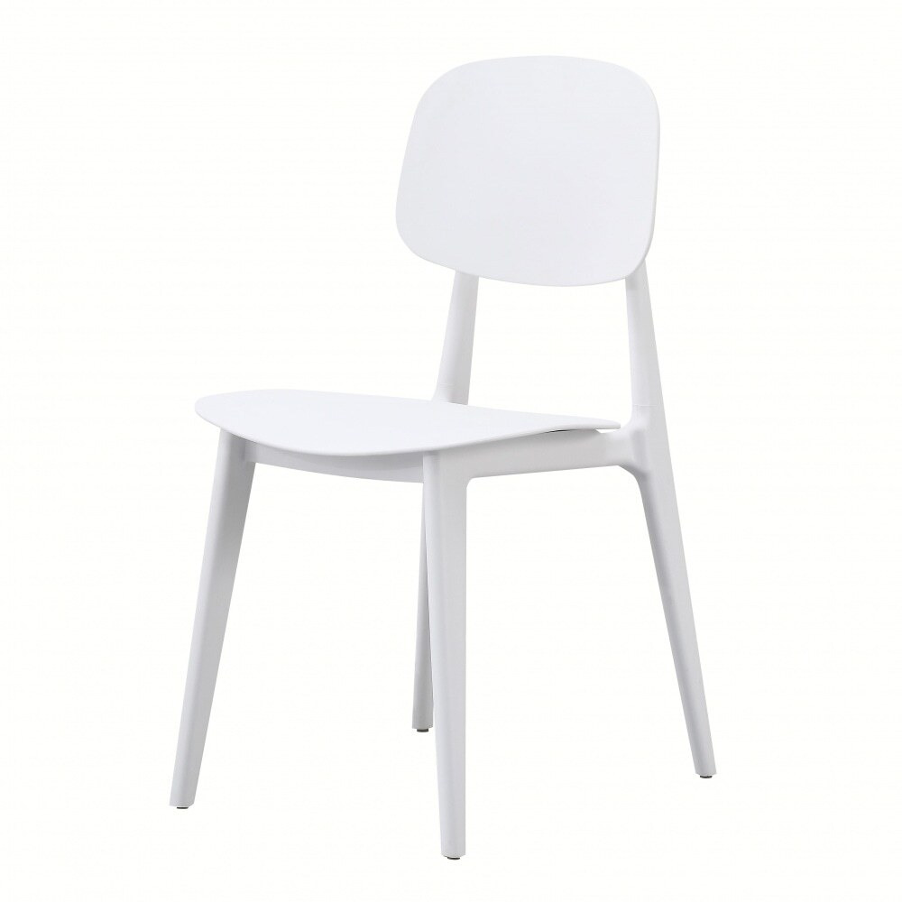 Fusion Living Oslo White Plastic Dining Chair